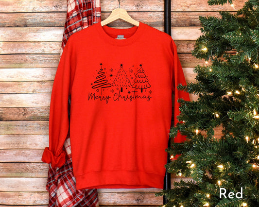 Merry Christmas Sweatshirt, Womens Gifts, Holiday Clothing, Cozy Sweatshirt, Christmas Sweatshirt, Christmas Gift, Casual Festive Wear