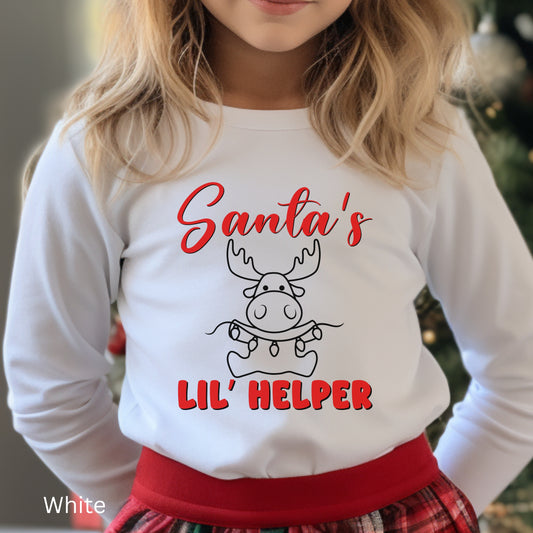 Santas Lil Helper Shirt, Holiday Outfit, Kids Outfit, Cute Kids Christmas Shirt, Christmas Gift, Santa Tee, Gift for Kids, Gift for Toddlers