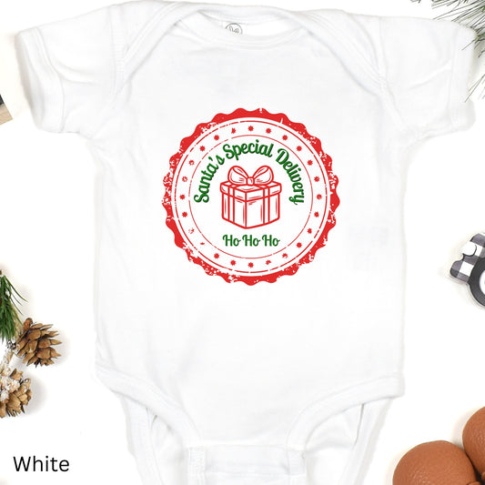 Santa's Special Delivery Bodysuit, Holiday Outfit, Baby Outfit, Infant Onesie, Christmas Gift, Cute Christmas Kid Bodysuit, Newborn Outfit