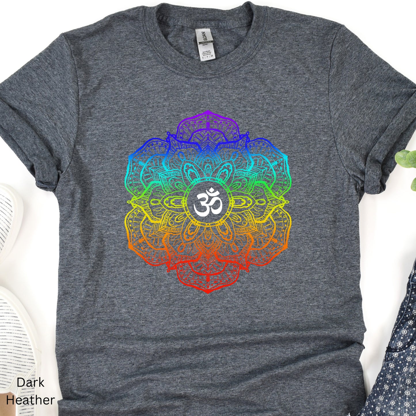 Chakra Lotus Flower T-Shirt, Casual Wear, Travel Merchandise, Fun Chakra Tee, Womens Apparel, Gifts for Her, Cute Yoga Clothes, Yoga Style