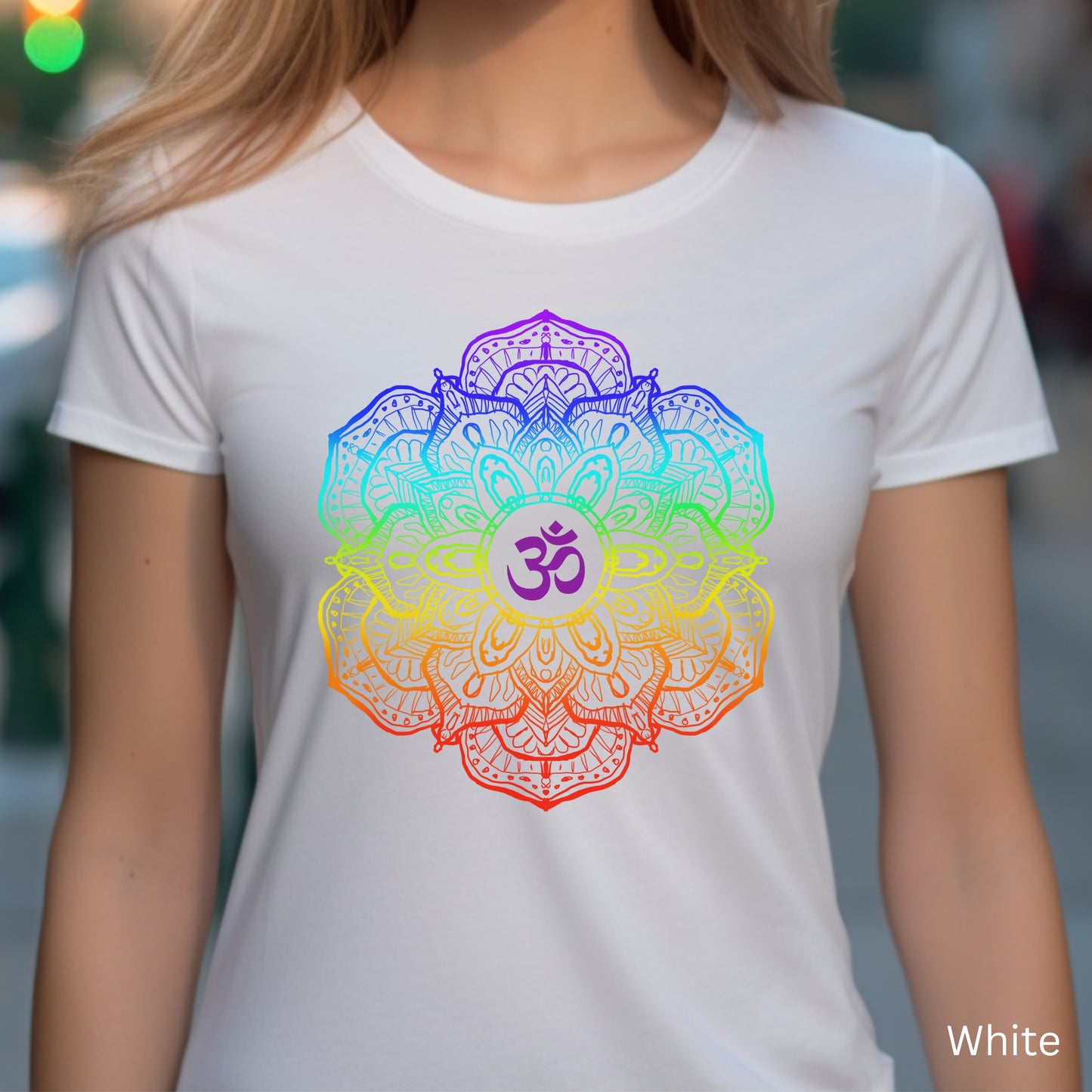 Chakra Lotus Flower T-Shirt, Casual Wear, Travel Merchandise, Fun Chakra Tee, Womens Apparel, Gifts for Her, Cute Yoga Clothes, Yoga Style