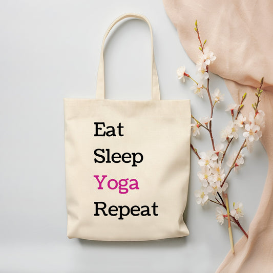 Yoga Lover Cotton Canvas Tote Bag